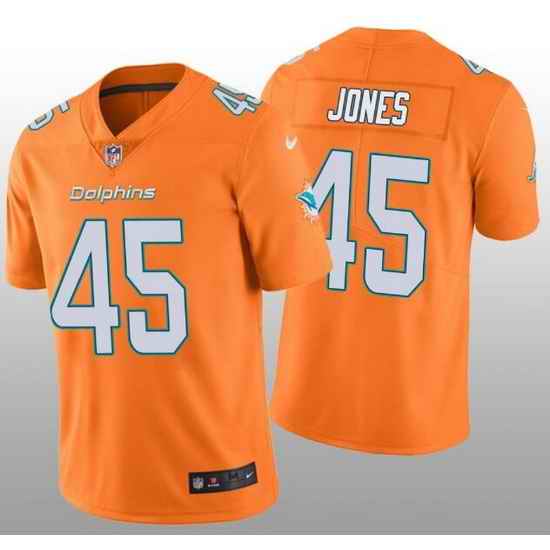 Nike Dolphins 45 Brandon Jones Orange Vapor Untouchable Limited Jersey